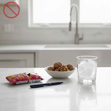 Avoid biting down directly on things like ice cubes, nuts, or hard candy.